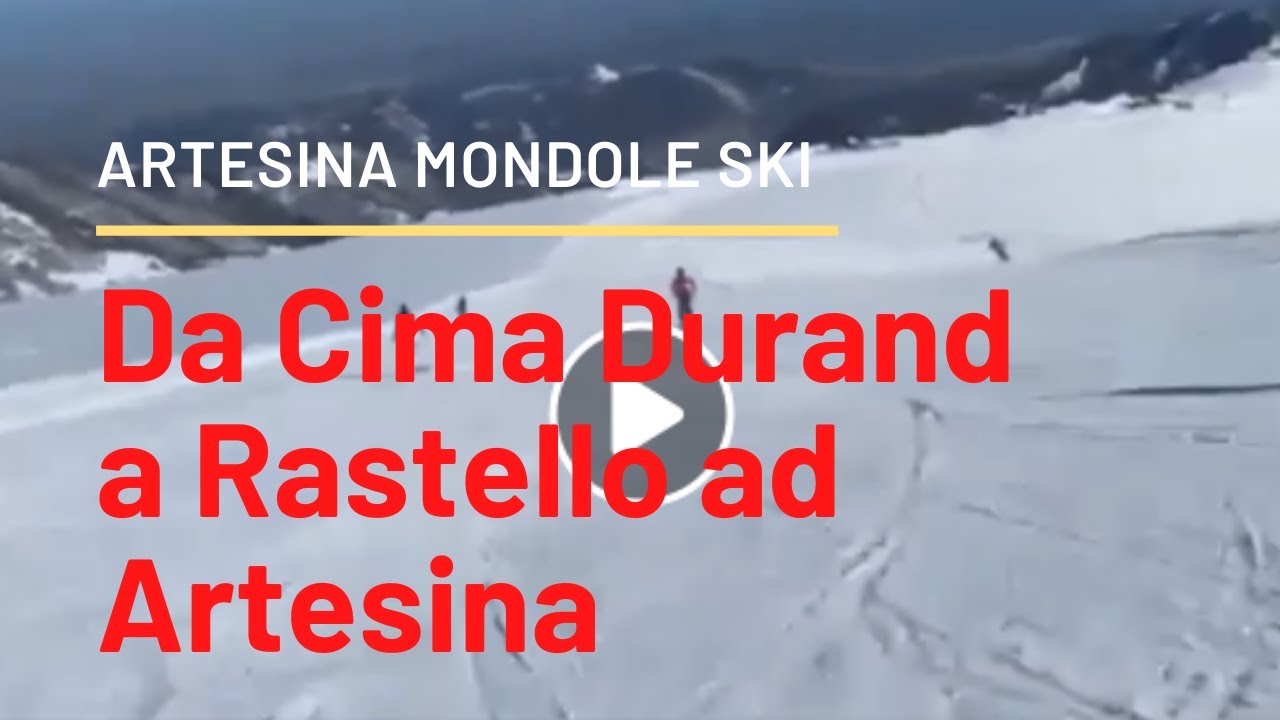 Discesa da cima durand a Rastello,  Artesina Mondole Ski in PIemonte