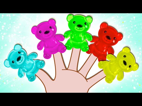 Gummy Bear Finger Family Song + More Nursery Rhymes Collection - HooplaKidz