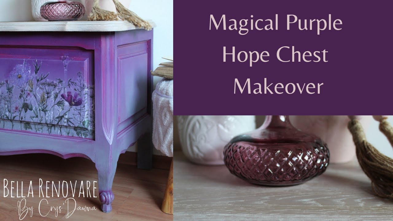 Purple Chest Makeover- Learning To Blend Paint On Furniture & Mix Colors  With Dixie Belle Paint - YouTube