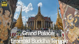 Walking tour of The Emerald Buddha Temple and The Grand Palace Bangkok Thailand