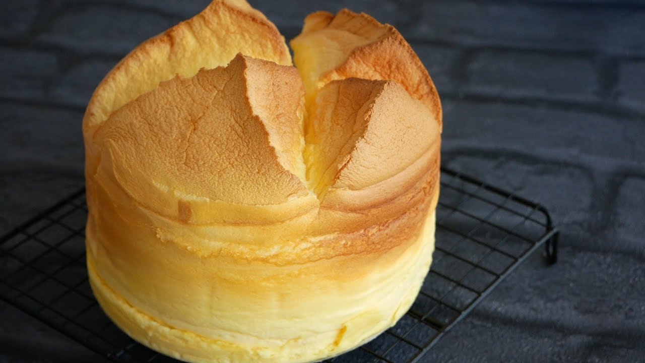 割れしゅわスフレチーズケーキ My Souffle Cheesecake Youtube