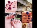 Foot nail art|Nail art|Perfect colors of nail paint|Beautiful foot nail paint design|#DesigningArt