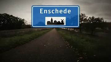 Hengelo, Enschede, Glanerbrug. Cycling in the Netherlands. Sped up 5X