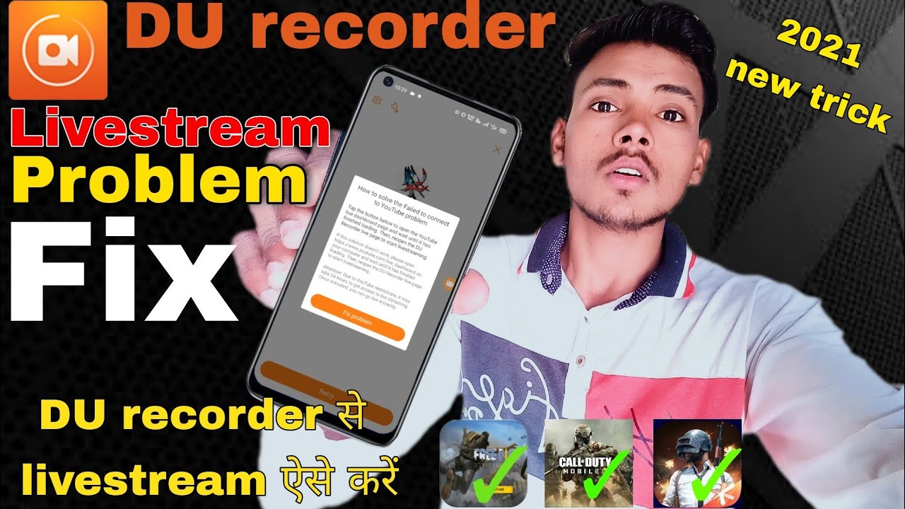 How to Livestream from Du Recorder No more URL are stream key on youtube 