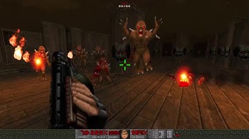 Doom 2 Level 18 The Courtyard BRUTAL DOOM version 21 with metal music in ultra widescreen