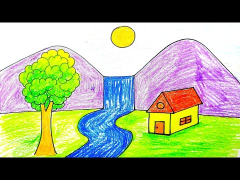Video VẼ NGÔI NHÀ NHỎ XINH XẮN I Cách vẽ tranh ngôi nhà đơn... - youtube