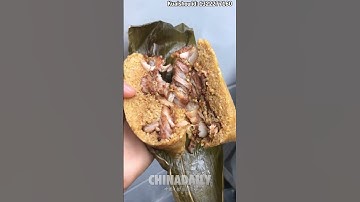 Innovative zongzi cutting with a string