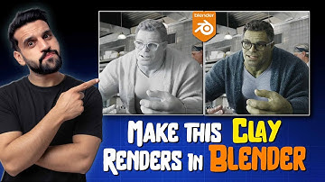 Clay render in blender l Override Material Tutorial l How to make Cool VFX Breakdown.