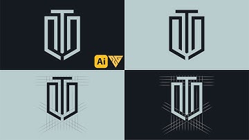 Grid Monogram Logo Design in Adobe Illustrator Tutorial For Beginner