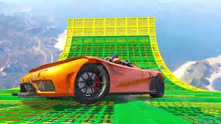 SPIDERMAN with SUPER CARS and SUPER HEREOS Challenge On Ramps HULK Superman Batman