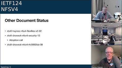 IETF 124: Network File System Version 4 (NFSV4) 2025-11-07 16:30