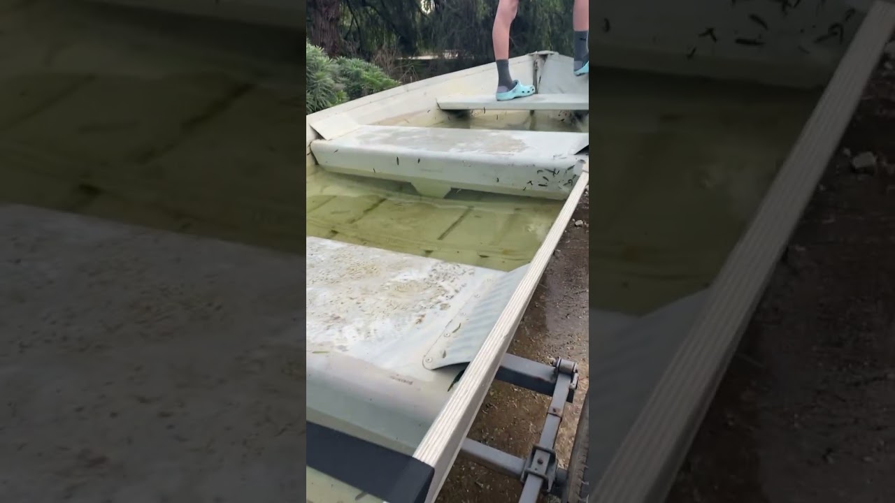 I forgot to take the boat plug out before it rained smh 🤦‍♂️