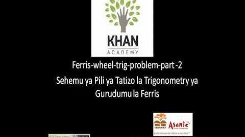 Ferris Wheel Trig Problem (part 2)