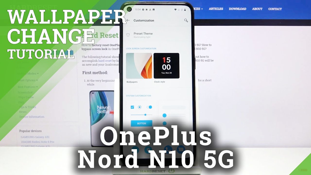 How to Change Wallpaper in OnePlus Nord N10 5G Desktop Update YouTube