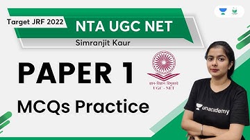 Paper 1 MCQs Practice | NTA UGC NET | Simranjit Kaur | Unacademy UGC NET