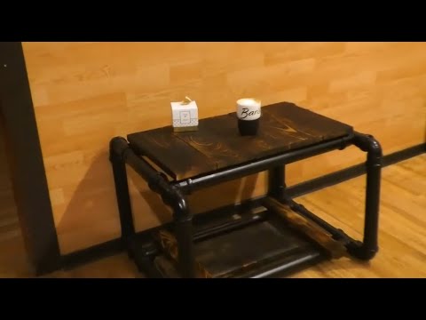 Журнальный столик из пвх труб своими руками