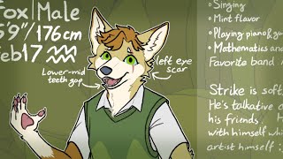 Strike - Reference Sheet | Furry Art Timelapse