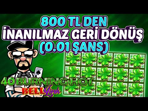 EGT SLOT 40 BURNING HOT BELL LINK 🔥 🔥 800 TL DEN İNANILMAZ GERİ DÖNÜŞ (0.01 ŞANS) #slotoyunları