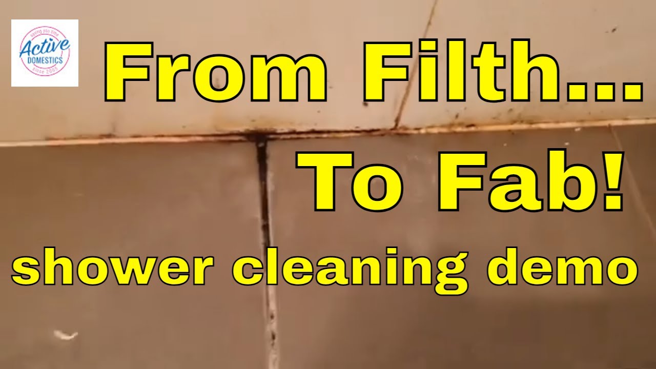 WATCH ME CLEAN A FILTHY SHOWER Make it Look Fab Again Using a Steam