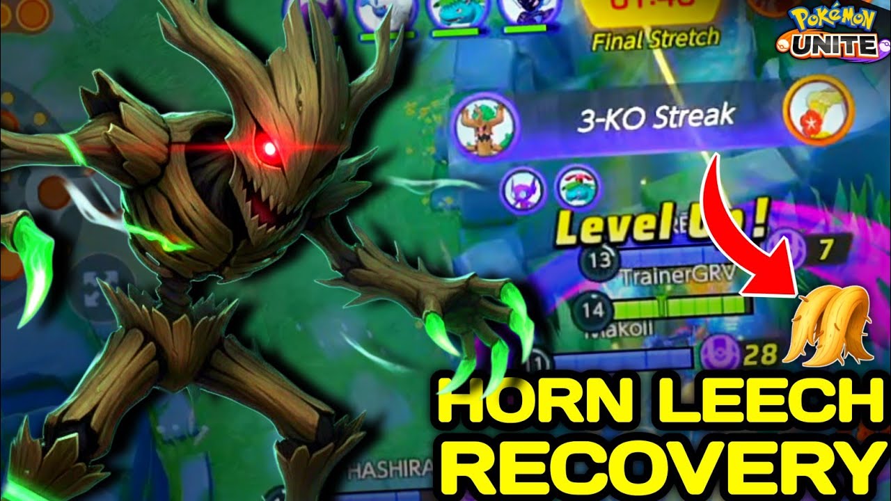 Big Root Makes Horn Leech Trevenant Broken 🔥 Pokemon Unite 