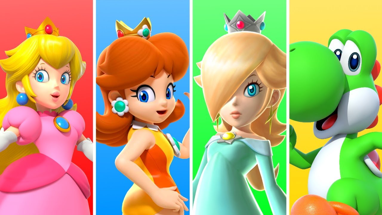 Super Mario Party Minigames - Peach vs Daisy vs Rosalina vs Yoshi (Master CPU)