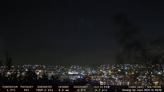 Timelapse Cam 2 - Natt til 24. mars 2021