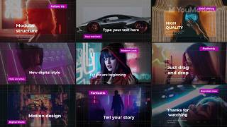 Free Digital Slideshow | Tech-Style 4K Project (Ae, FCPX)