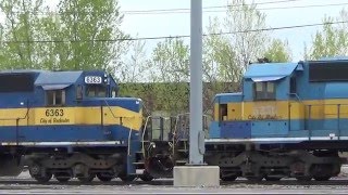 3 DME SD40-2s in CSX Frontier Yard