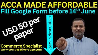 USD 50 PER PAPER FOR SEPT 2026 ATTEMPT | ACCA MADE AFFORDABLE | Commerece Specialist | ACCA