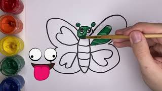 Bolalar uchun Kelebek rasm chizish / Drawing Butterfly for children / Рисование Бабочка для детей