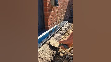 ACO Channel drains getting done⚒️ #landscaping #channel #drain #water #howto #tips #diy #fyp #fypage