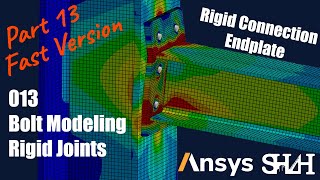 Rigid Connection, Ansys Workbench, Bolts as rigid joint (Fast Version)