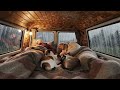 Peaceful Rain Ambience in Camper Van 🌙 #RelaxingRain | The Cozy Room