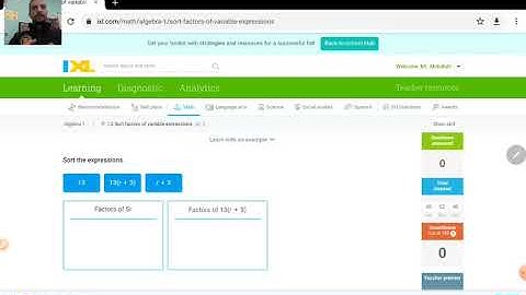 IXL I.2 Sort factors of variable expressions [ML9]