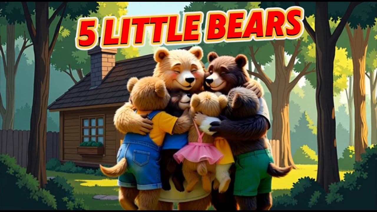 Five Little Bears on the Trampoline 🐻🎶 | Fun Counting Song for Kids ...