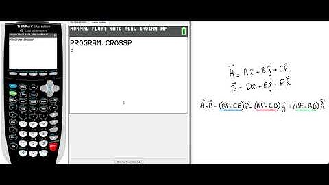 TI84 Cross Product
