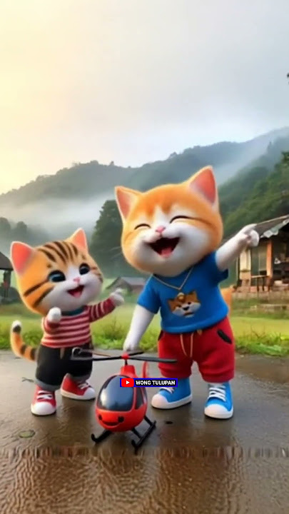 Kucing putih sedih gak punya mainan helikopter #cat #wongtulupan