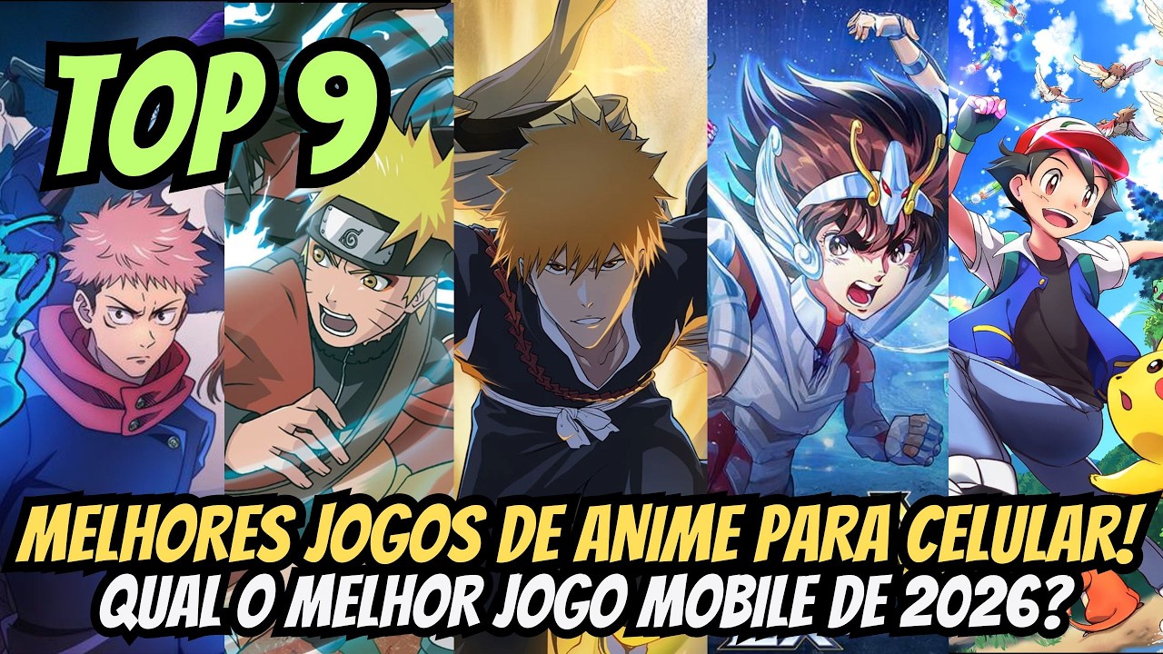 ⭐ TOP 9 JOGOS DE ANIME! Os Melhores Jogos de Anime que Você Precisa Jogar no Celular em 2026! ⭐