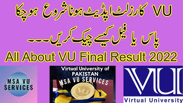 VU final term result 2022, how to check vu final result 2022, vu final result details,#result#vu#lms
