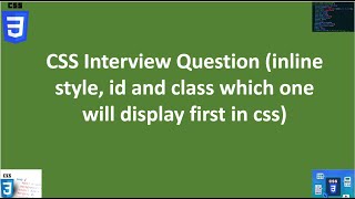 Exclusive CSS Interview Question inline style, id and class which one will display first in css. #css, #beginn Profile