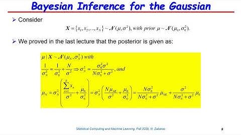 Lecture 12 - Conjugate Bayesian Analysis Of The Gaussian (Part A)