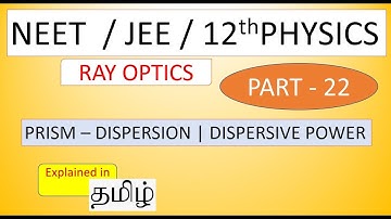 RAY OPTICS - PART - 22 |PRISM / ANGULAR DISPERSION / DISPERSIVE POWER / DEVIATION WITHOUT DISPERSION