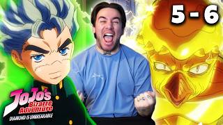FIRST TIME REACTION to JJBA: Diamond Is Unbreakable (Ep 5 and 6)