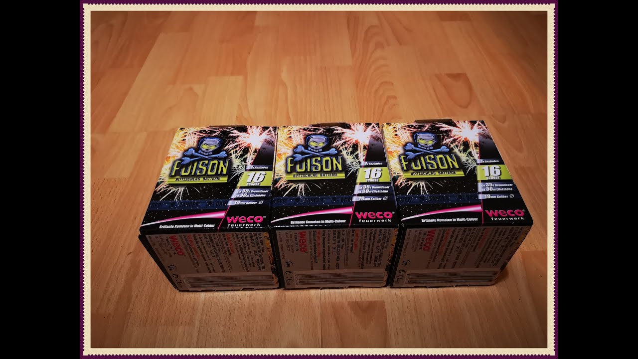 Weco Poison 3,99€ Aldi Batterie zum Silvester Feuerwerk 2019 / 2020 💥 Ein echter Klassiker 💥
