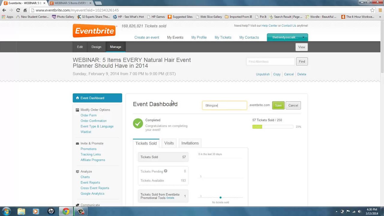 Create and Copy a Shortened URL for Your EventBrite Event - YouTube
