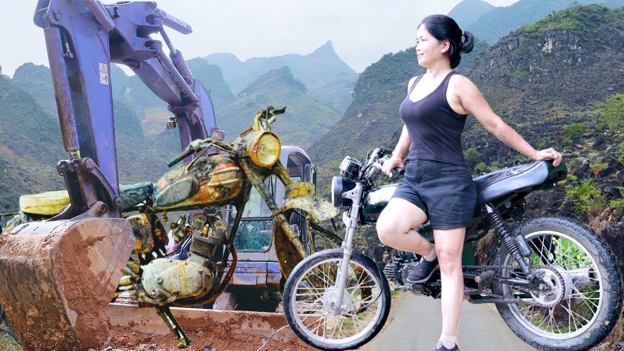 TIMELAPSE 32 Days of Mechanic Girl rebuild all motorcycle, excavator, tractor FULL VIDEO