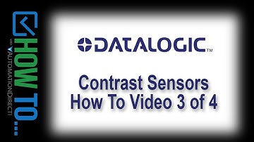 Datalogic TL Series Contrast Sensor Setup - How To 3 of 4 from AutomationDirect