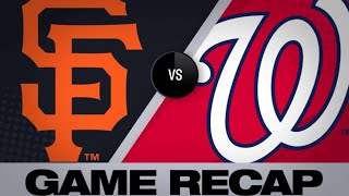 Corbin, bats lead Nats to 4-2 win - 4/18/19