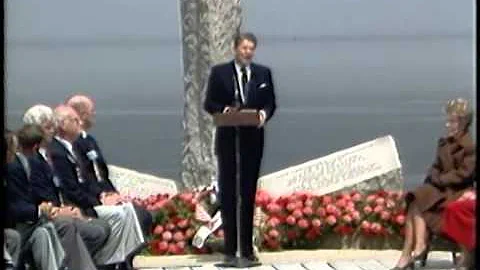 President Reagan's Address at Pointe du Hoc, Norma...