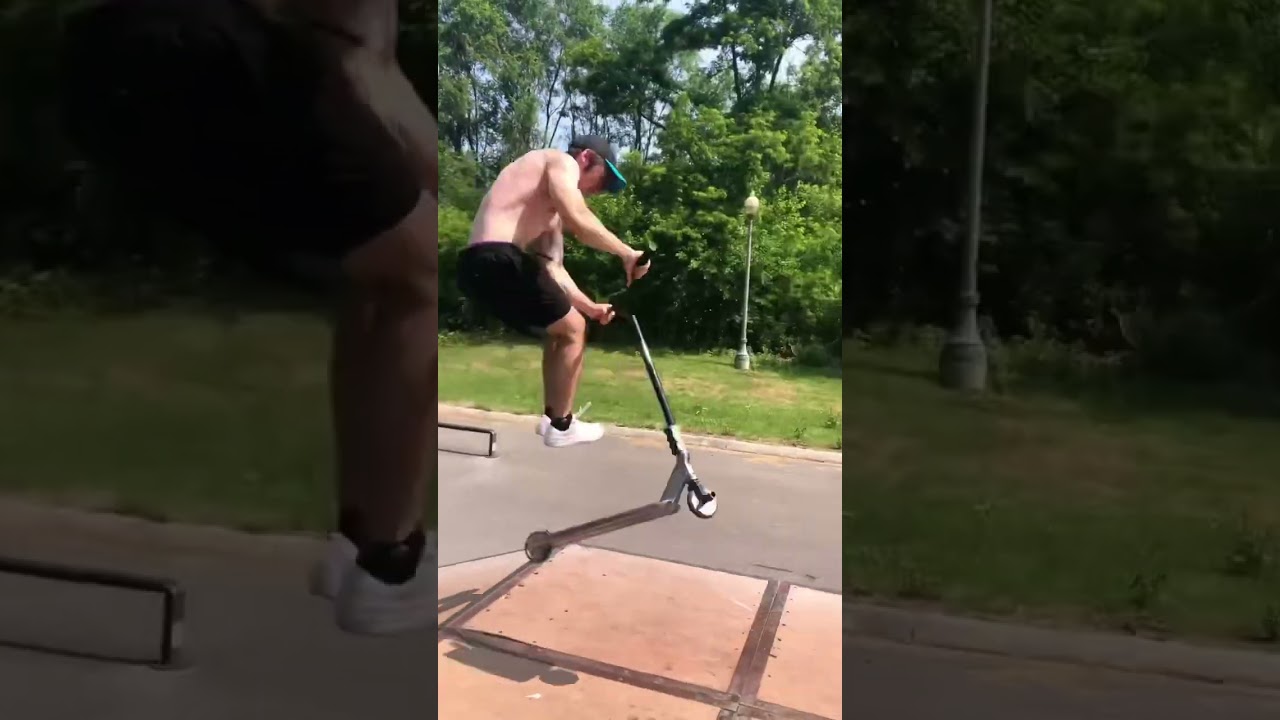 Double heel whip on scooter